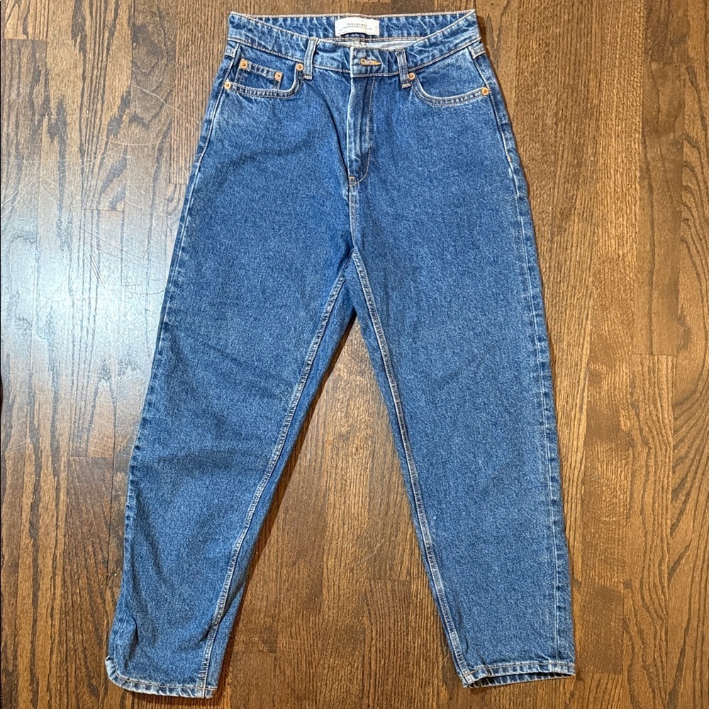Zara High Rise Blue Jeans